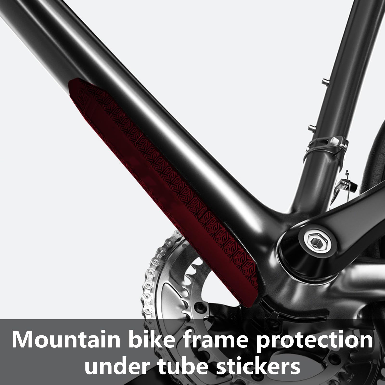 mioosho Mountain Bike Frame Protectors Removable Bike Down Tube Antiscratch Sticker Cyclists Essential Accessory