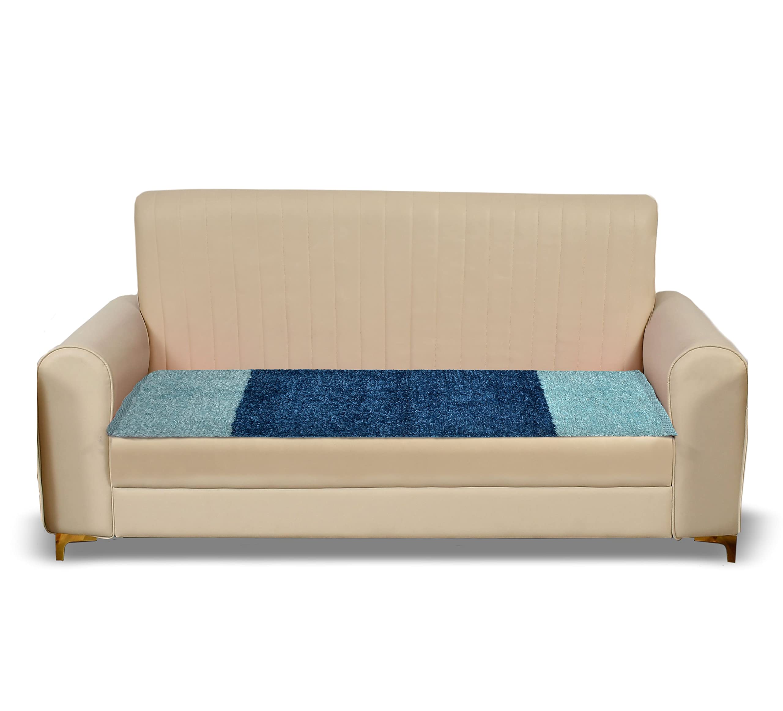 Yellow Weaves Feather Touch 3 Seater Sofa Slip Cover -Blue (22 X 68 Inches)-picture-27
