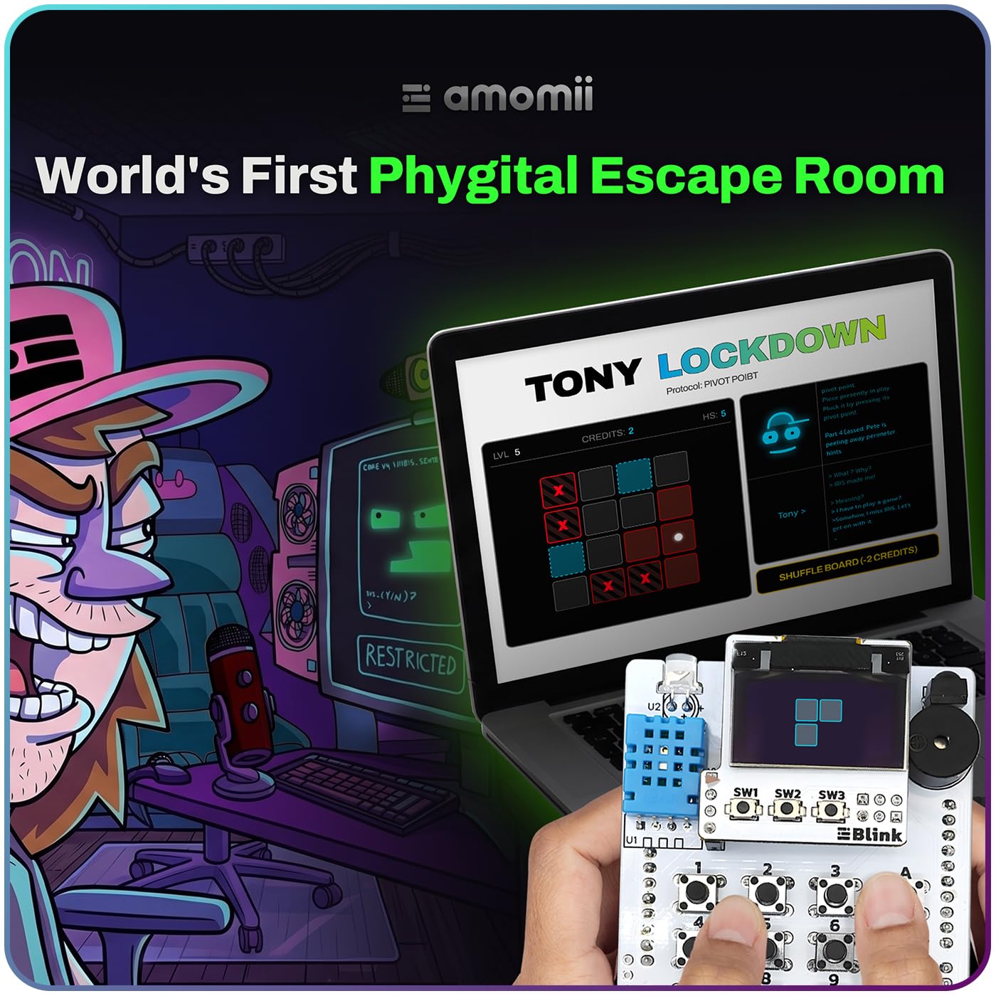 amomii Testudo Lötübungs-Set, 3 Builds, mehrere Projekte + USB-C-Mikrocontroller, Arduino IDE-kompatibles Elektronik-Starter-Kit für Anfänger, Hersteller, Erwachsene & Jugendliche, inklusive eBook