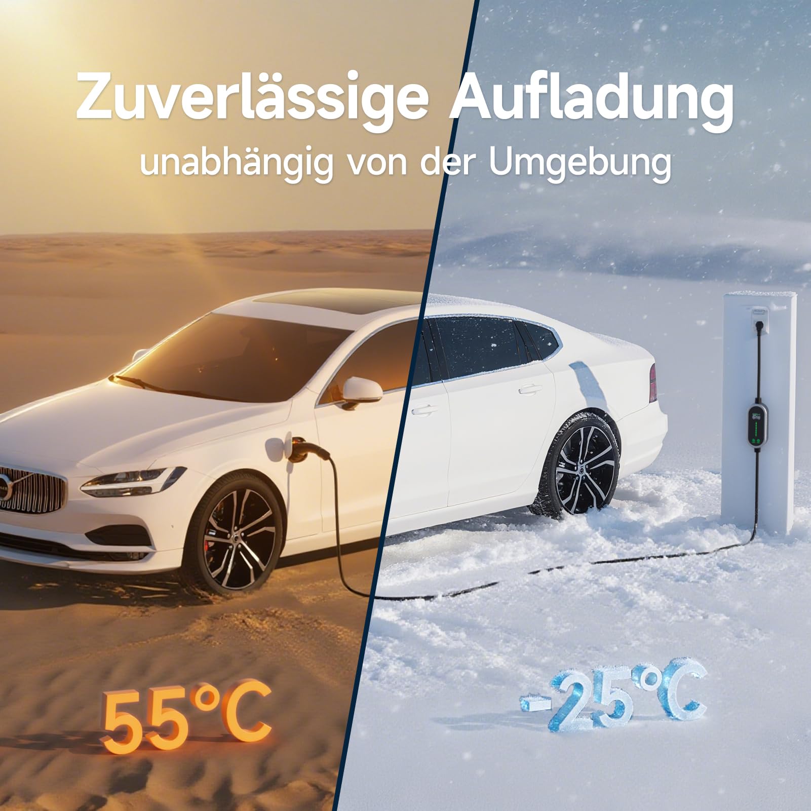 Typ 2 Ladekabel, 3,6kW Mobile Wallbox, 15M 6-16A EV Ladegerät Typ 2 Schuko, Tragbare Auto EV Charger Einstellbarer Strom & Verzögerungszeit, IP65 für EV PHEV IEC 62196-2