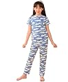 ANTHRILO Summer Pyjama Set for Girls | Pure Cotton| Casual Wear |Blue Rabbit Short Sleeve Pyjama Set - Blue 0-6 Months