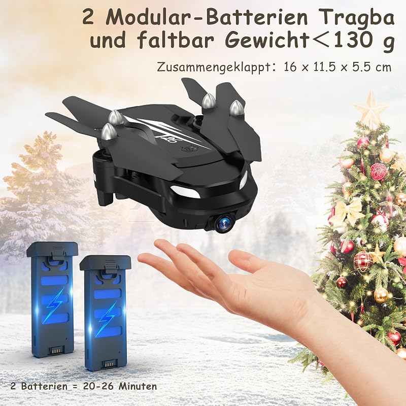 Wipkviey T26 FPV Drón 1080P Kamera, 3D Bukfenc, Összecsukható, 26-30 Perc Repülés