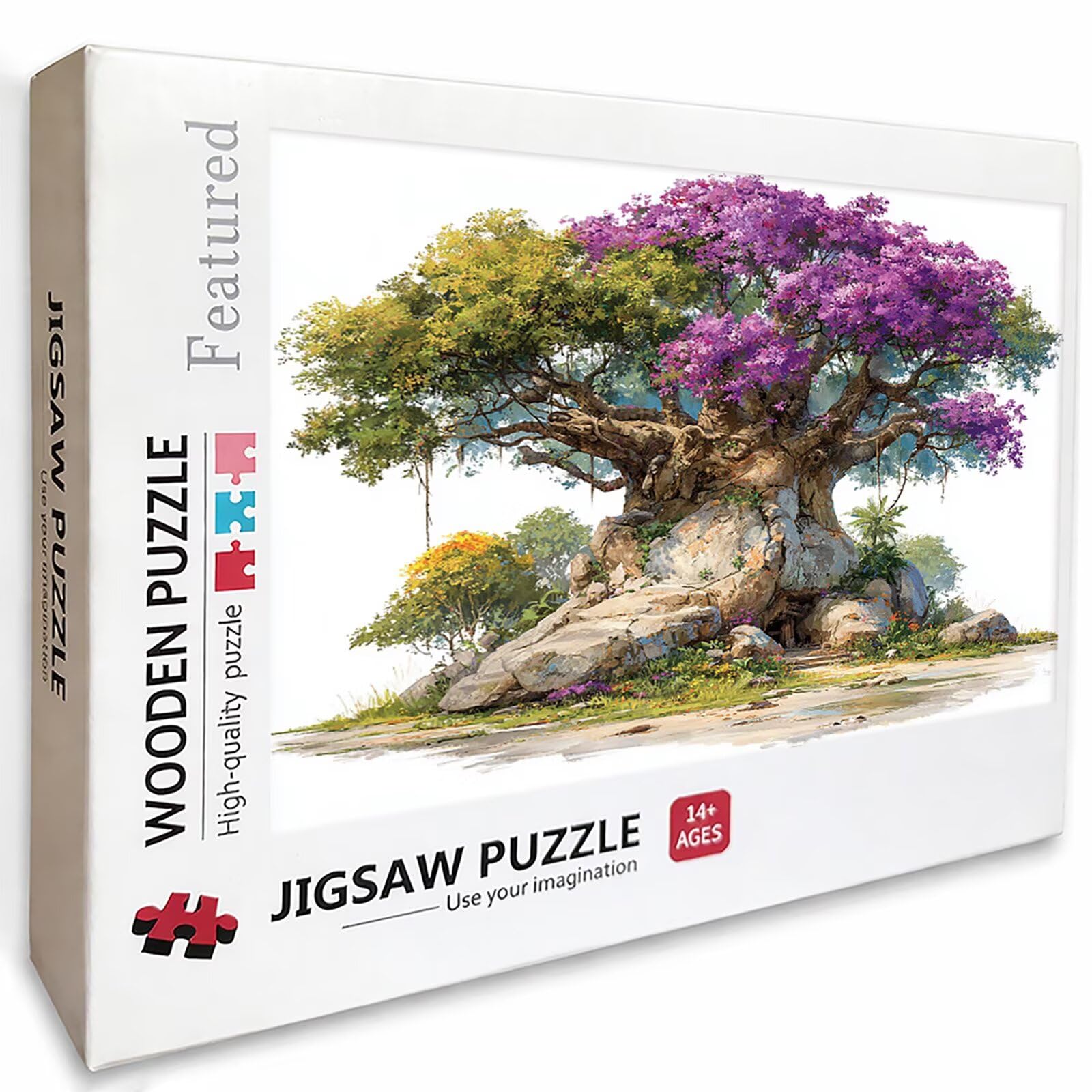 Puzzle Arte con Scatola Albero, Pianta Puzzle Legno 6000 Pezzi Adulti 179x105cm, Attività di Intrattenimento ad Alta Difficoltà, DIY Classici Gioco, Jigsaw Per Tutta La Famiglia, Estate Regalo, 9-6432