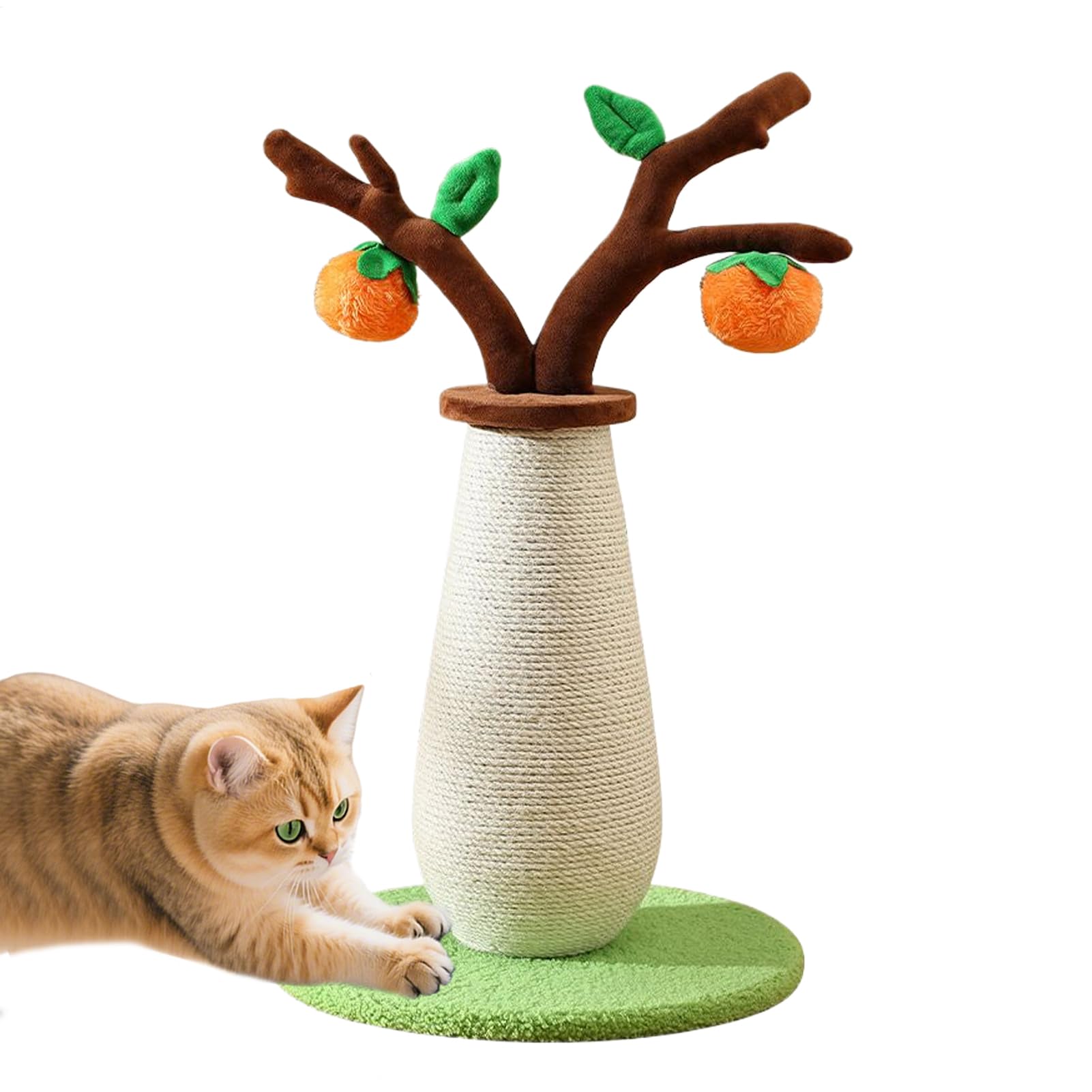 Rascador para Gatos Base De Felpa Antideslizante Para Cuidado De Uñas | Poste de Rascado para Gatos para en Sofá Mesa Esquina Área de durante Navidad y en el Hogar