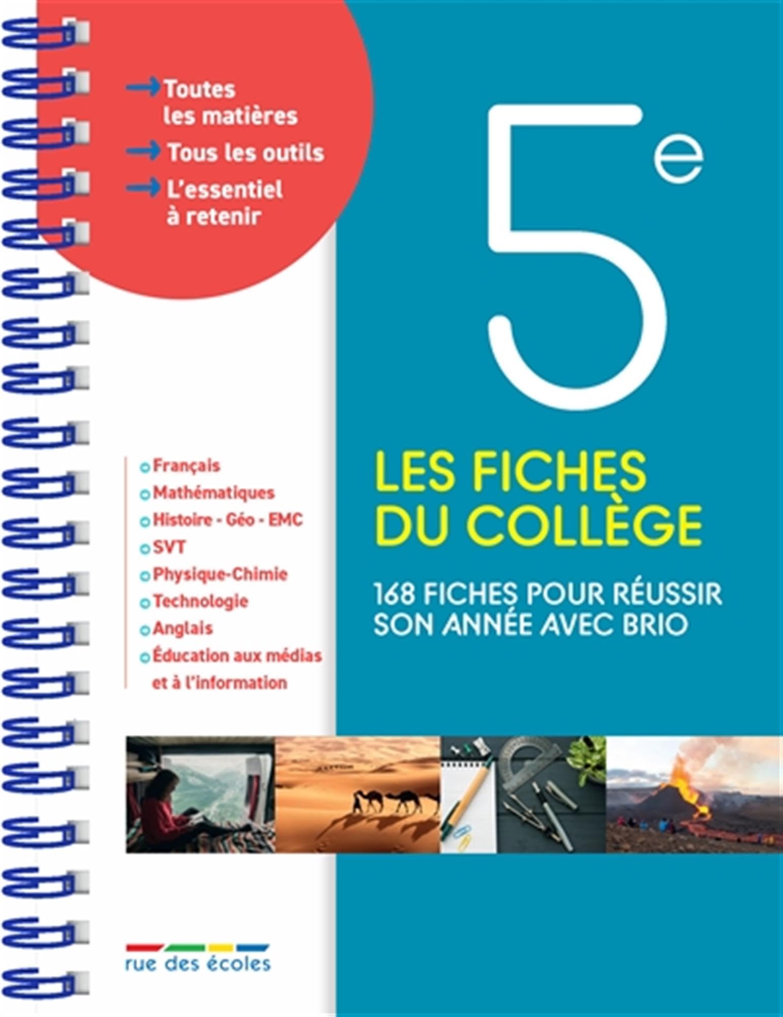 Les fiches du collège 5e: 168 fiches pour réussir son année avec brio
