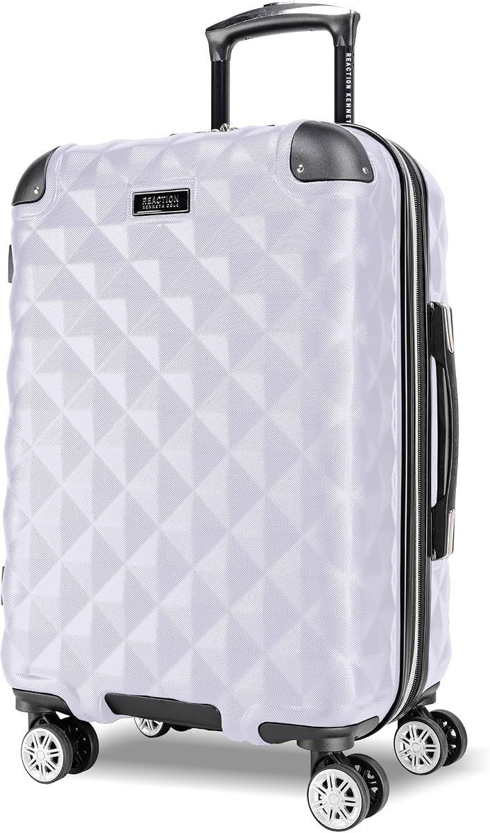Diamond Tower Collection Lightweight Hardside Expandable 8-Wheel Spinner Travel Luggage, Lavender, 20-Inch Checked