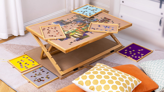 Amazon.com: Lavievert 1500 Piece Tilting Puzzle Board with 6