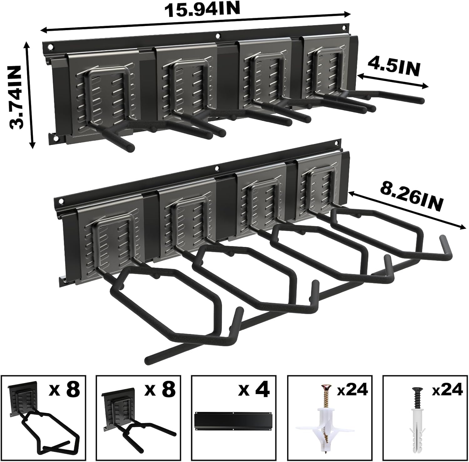 Gun Rack for Wall – Wall Mount Gun Rack & Gun Wall Mount, Heavy-Duty Gun Racks,1/4/8 Slot Storage Options for Rifles & Shotguns