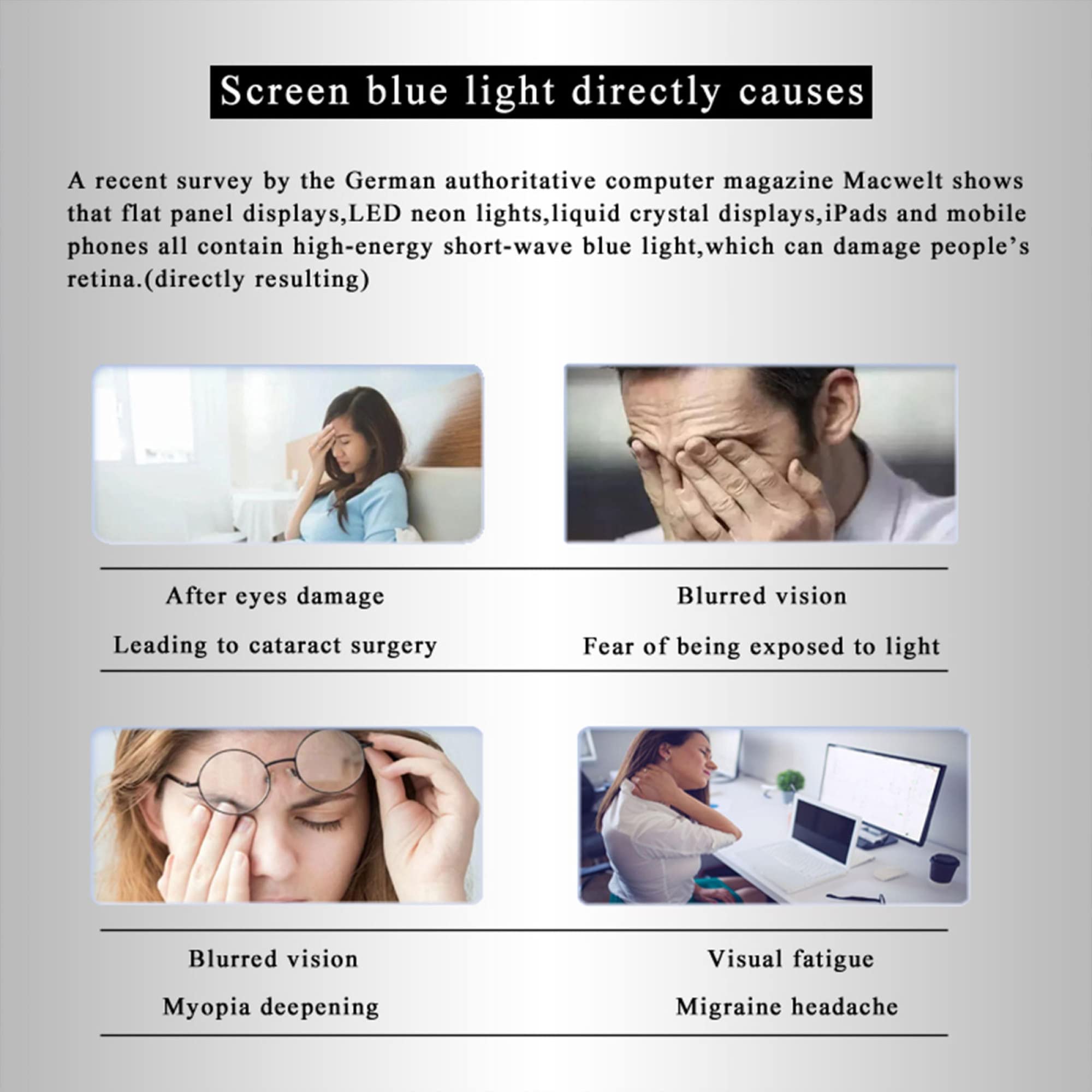 Monitory 50-calowe, antyodblaskowe, filtr ekranu blokujący niebieskie światło, zapobiegają zmęczeniu oczu, bez pęcherzyków powietrza do LCD, LED, 4K OLED i QLED HDTV - 50 cali, 1095 x 616 mm