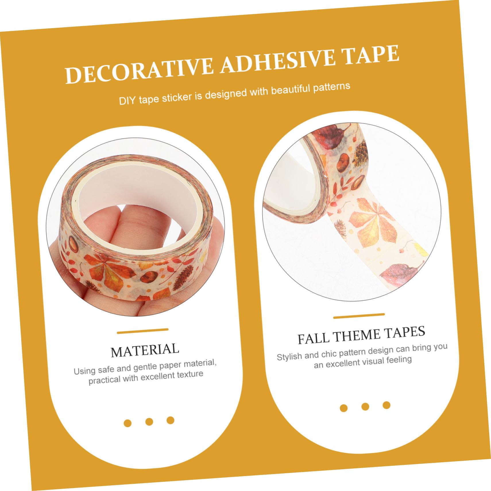 DOITOOL 30 Nastro Washi Autoadesivo Decorativo per Autunno e Ringraziamento con Motivi e Carta per Scrapbooking e Decorazioni Festa