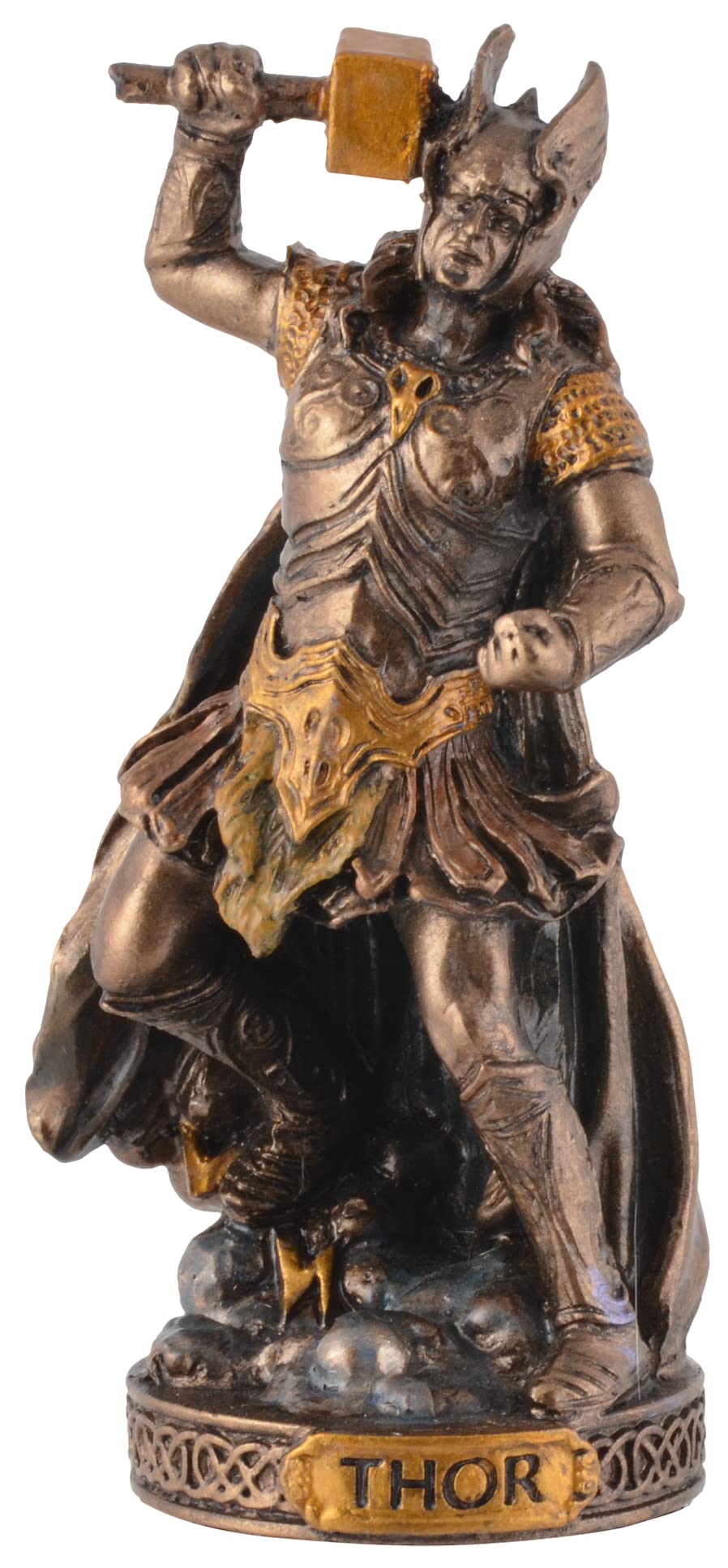 Miniature Figurine German God Thor Bronze Painted by Veronese