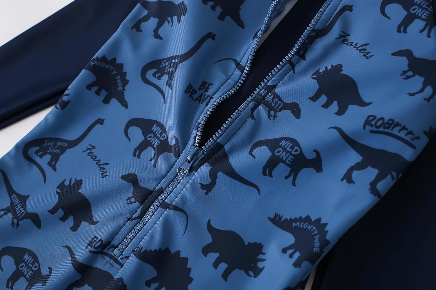 AIWUHE Boys one Piece Swimsuit Zipper Rash Guard Kids Long Sleeve Bathing Suits UPF 50+ Sun Protection Swimwear 2-9Y - Image 4