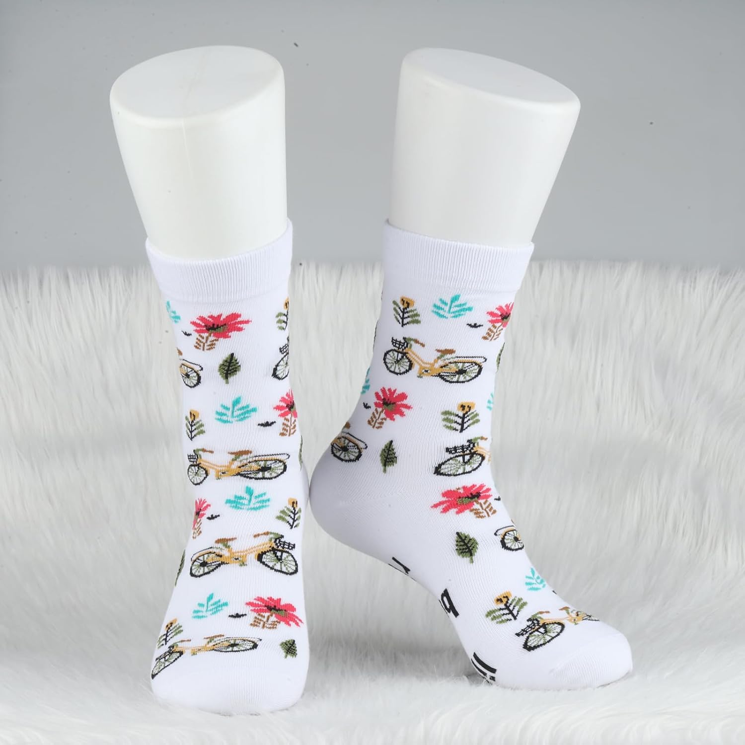 MBMSO Bike Rider Gift 2 Pairs Life is a Beautiful Ride Socks Bicycle Socks Bike Lovers Gifts Cycling Gift for Cyclists Biker - Image 4