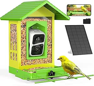 birdsnap® APS - Metal Bird Feeder with Camera Solar Panel 32GB Card, AI Identify 10000+ Birds Camera Feeder, 2K HD Live View Auto Record Bird Video, Ideal Xmas Gift for Birds Lover asin的图片