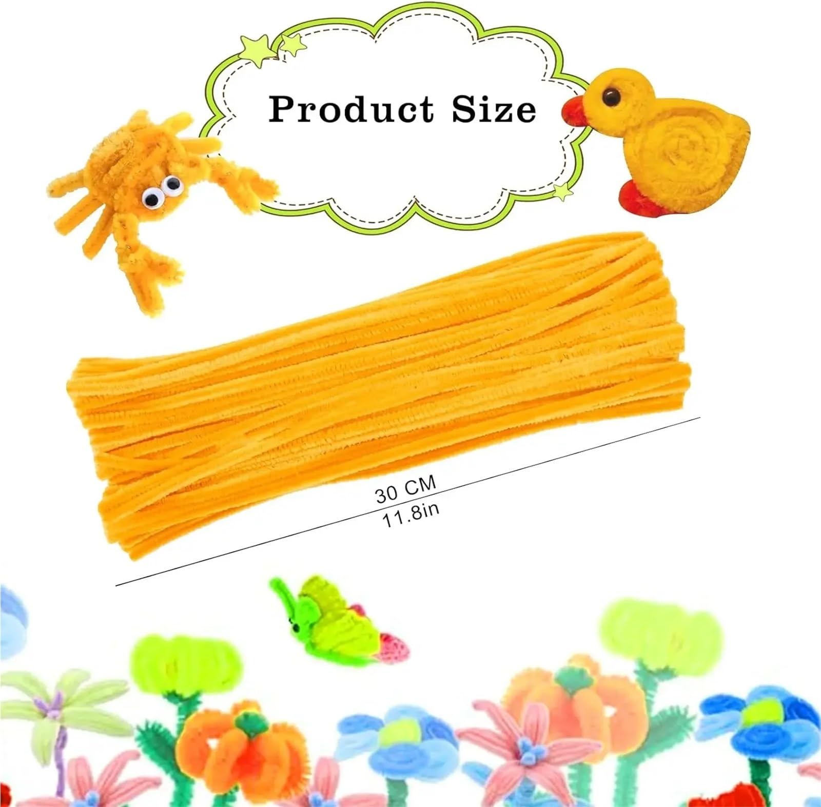 Limpiadores de pipa, suministros for manualidades, tallos chenilla for niños, proyectos bricolaje para manualidades con niños(Color 4,300 pcs)