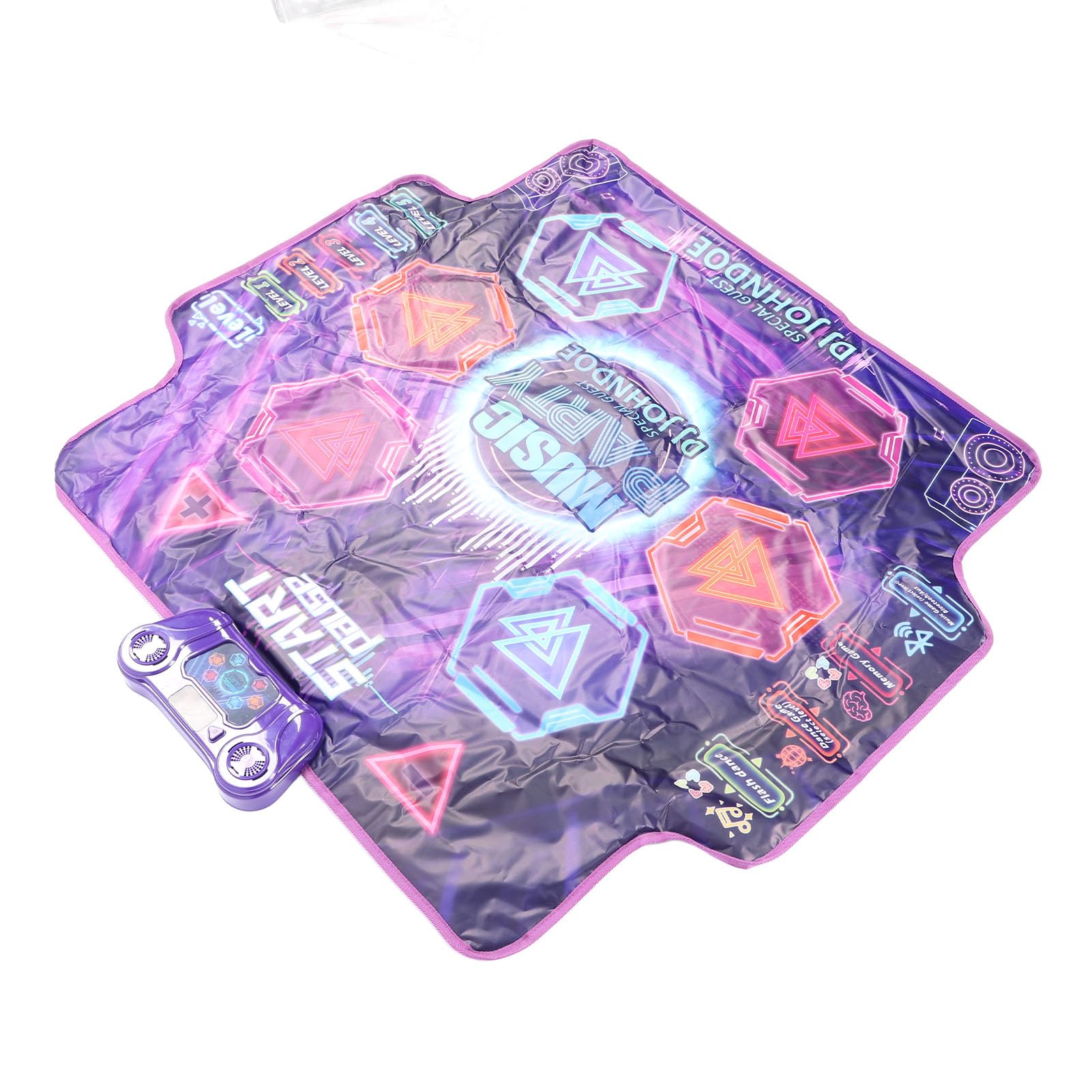 Wakects LED Dance Mat, Electronic Dancing Challenge Playmat for Girls, Kids Home Entertainment, 100x89cm