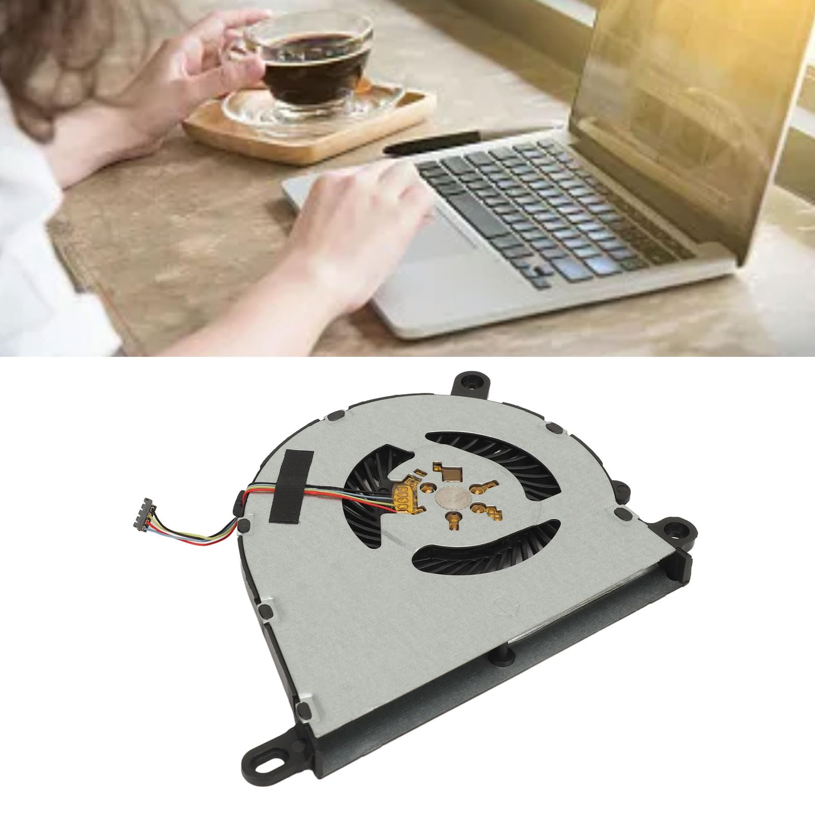Cuifati Ventola di Raffreddamento CPU per HP 14S DQ 14S FQ 15S EQ 15S FQ 15 EF 15 DY, Ventola Interna di Ricambio per Laptop a 4 Pin, Dissipatore CPU Leggero e Silenzioso, per Parte di