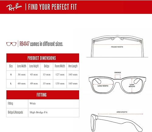 Miniatura 6 de Ray-Ban RB4147 Boyfriend - Gafas de sol estilo boyfriend para hombres y mujeres + PAQUETE con KIT DE ACCESORIOS PARA GAFAS