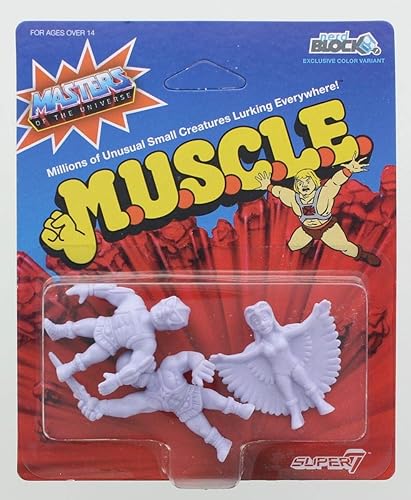 Masters of the Universe M.U.S.C.L.E. Paquete de 3: He-Man II, Hechicera, Stratos