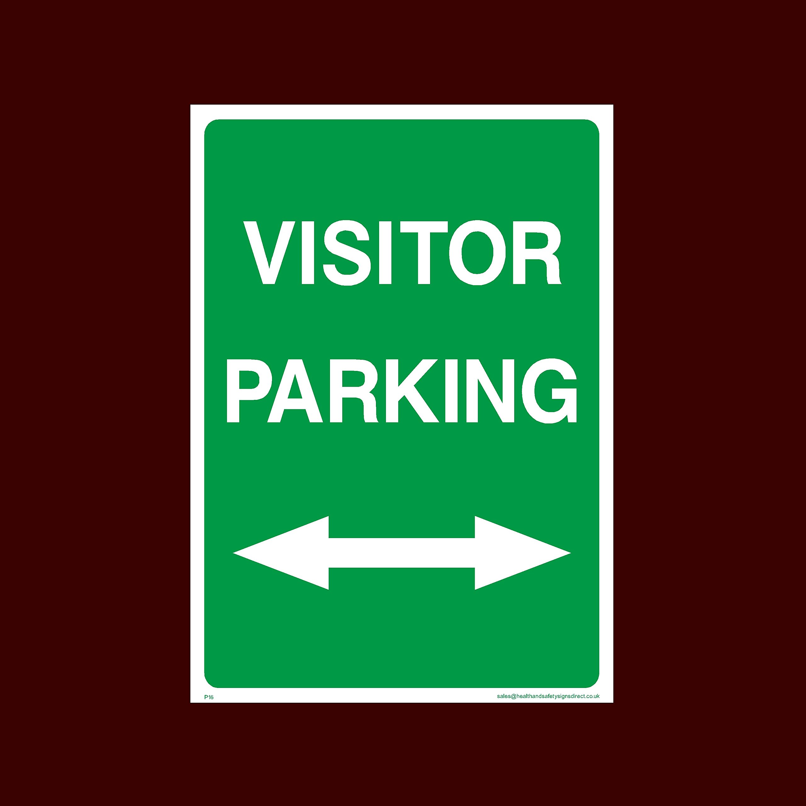 Ussp&S Visitor Parking Both Ways Plastic Sign (P16) - No Parking, Private Property, Visitor, Customer, Car Park, Reserved
