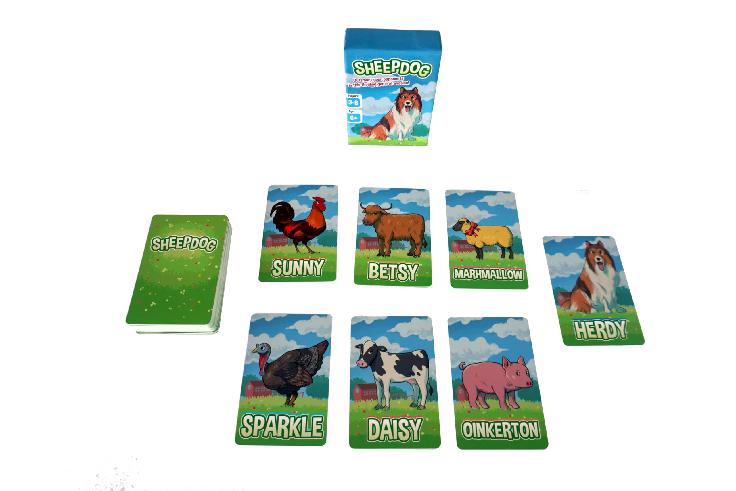 SHEEPDOG Matching Animal works Card Game for Kids Age 6 And Over. Can also be used as snap cards, Multicolor, 69mm x 98mm