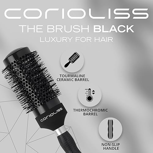 Miniatura 2 de Corioliss  Cepillo de rodillo de pelo para mujer  Cepillo profesional de cerámica  Ideal para cabello corto y peinado de trabajo preciso 2.087 in