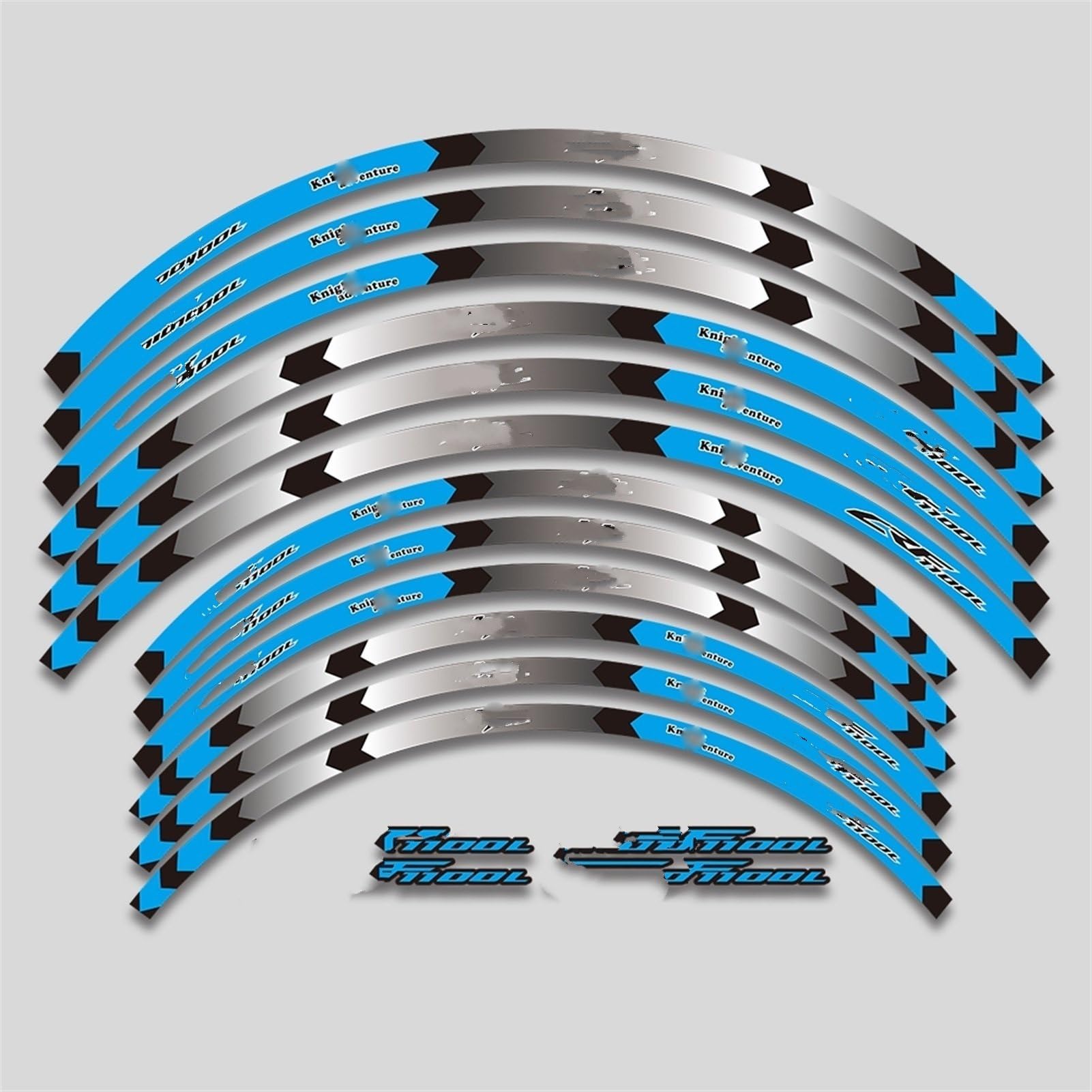 Motorcycle Wheel Sticker Tire Reflective Stripes Stickers Rim Decal for CRF1100L for Africa-Twin Crf 1100L Decorative(Color5)