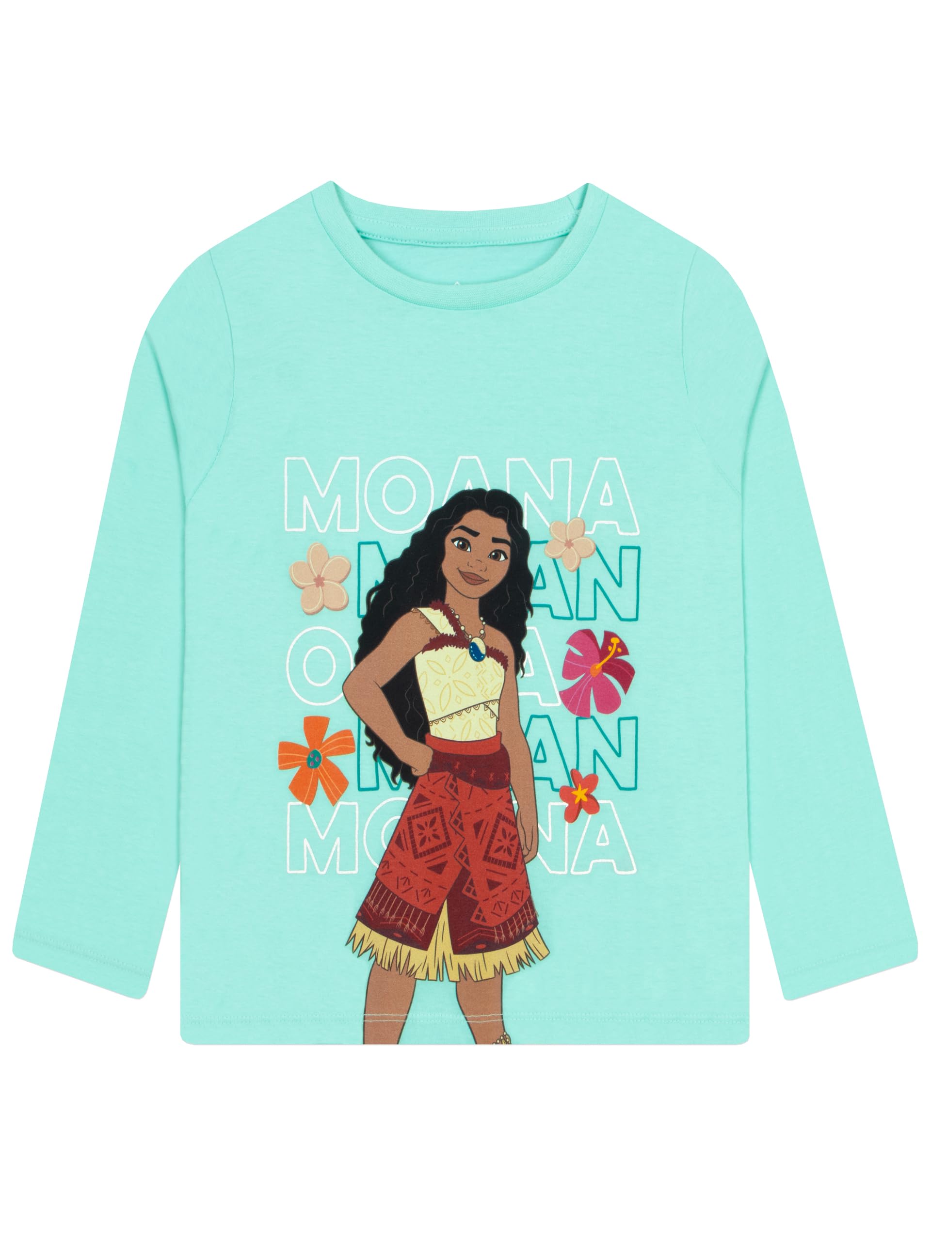 Disney Koszulka Dziewczęca Moana, Długorękawowa Koszulka T-Shirt Dla Dziewczynki, Oficjalna Moana Merchandise
