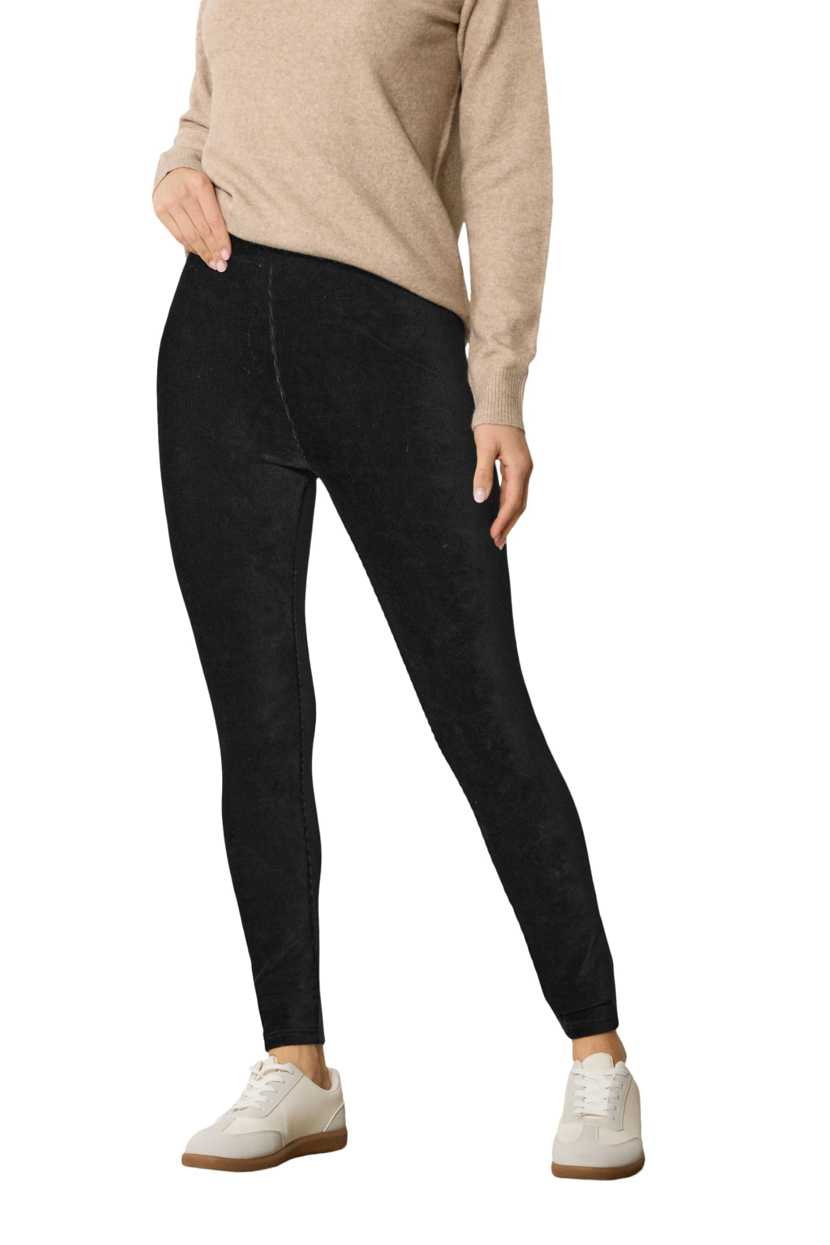 Long Tall Sally Women's Tall Cord Skinny Leggings Pants in Black | Size: 12XL