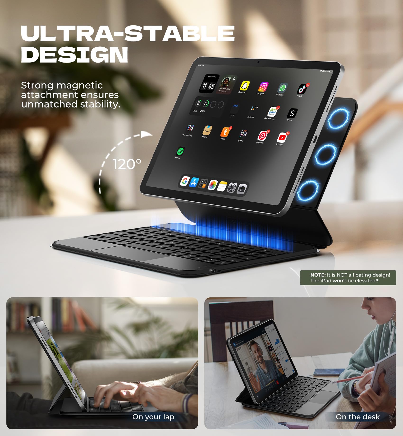 Amazon.com: Dexnor for iPad Air 11 inch Case with Keyboard M4/M3