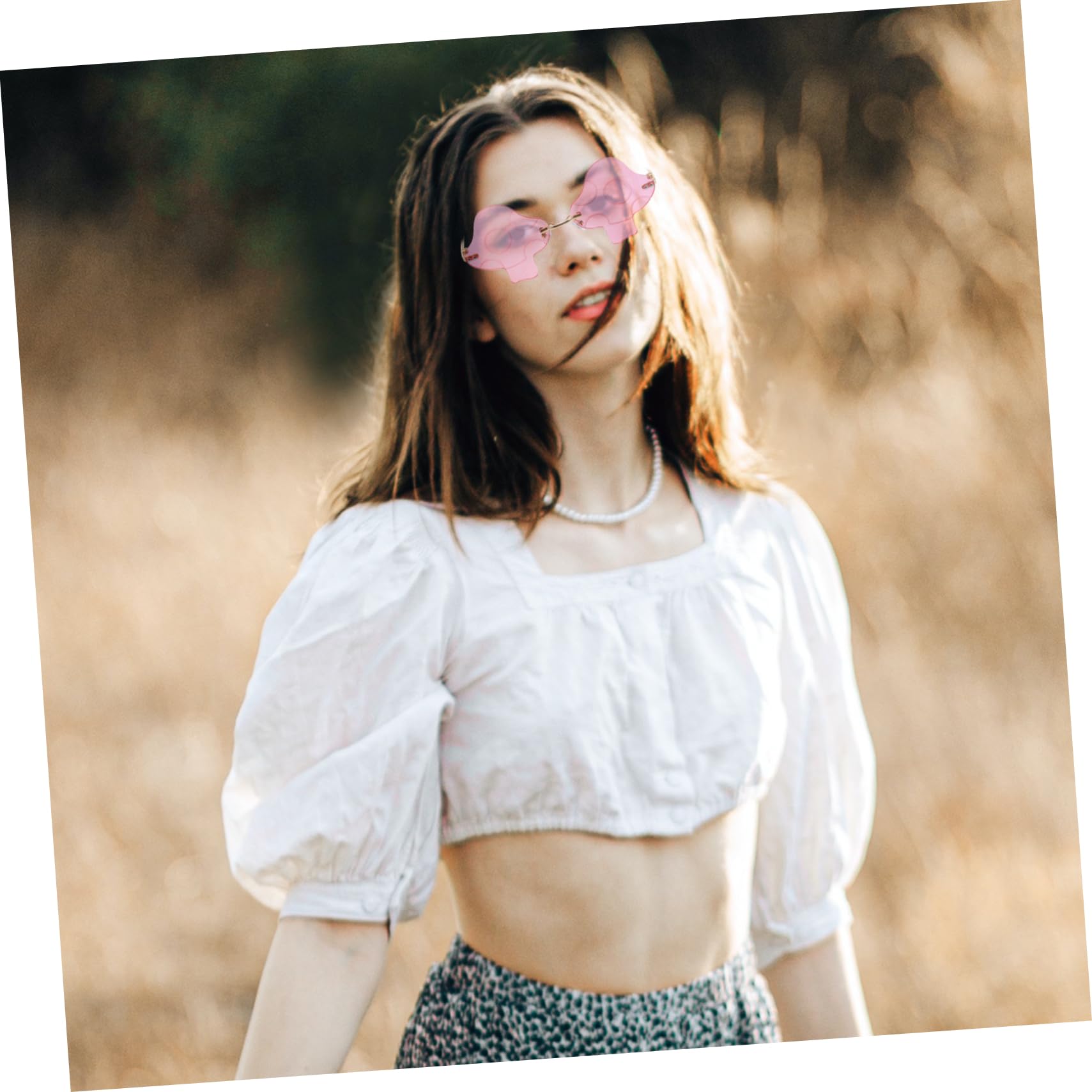 GALPADA 4 Set Di Occhiali Da Sole Oversize Alla Moda Da Uomo E Da Donna A Forma Di Fungo Con Montatura in Metallo Irregolare Leggeri E Decorativi Per Festival E Feste 2 Pezzi * 4
