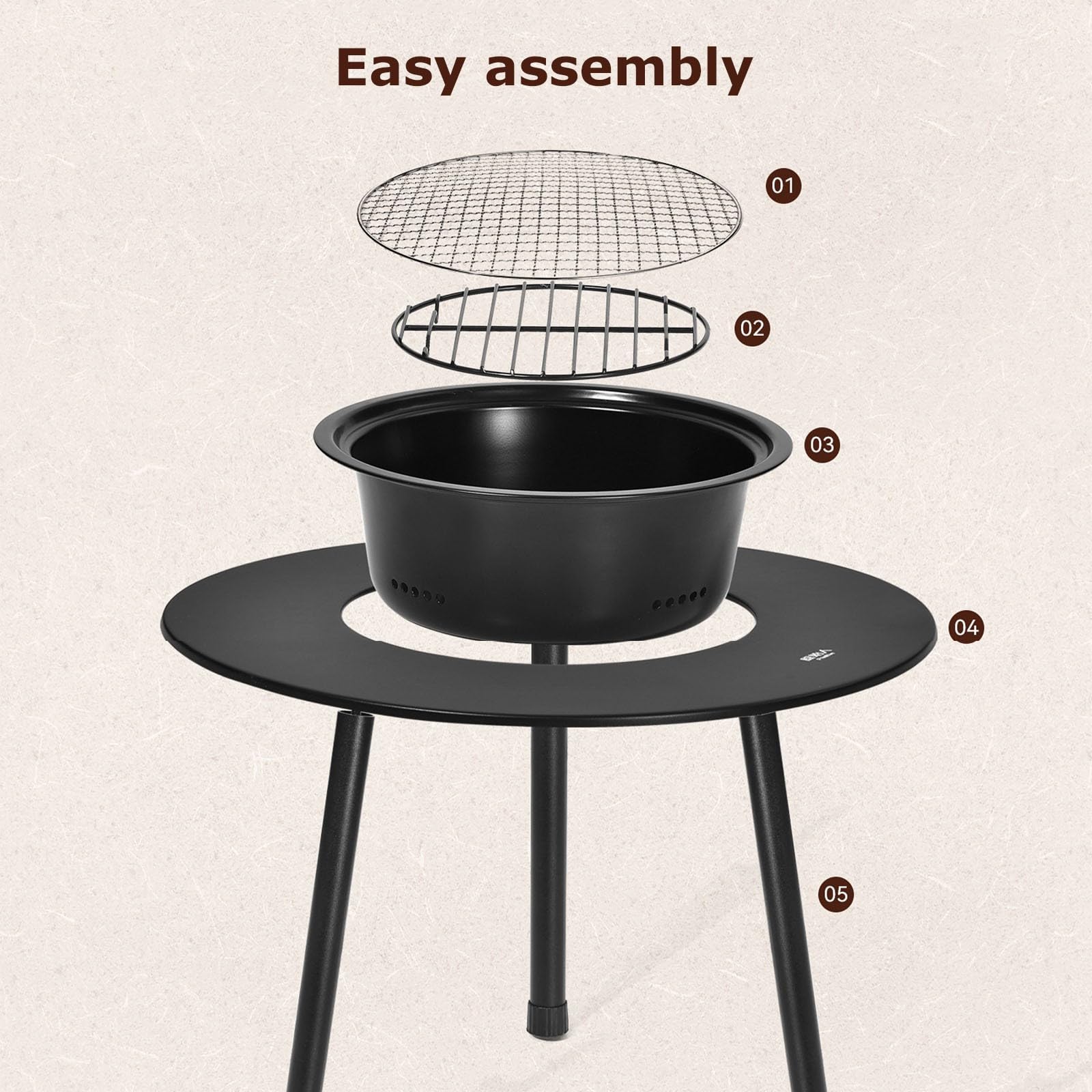 Amazon.com: Folding Grill Charcoal Table Portable Carbon Stove