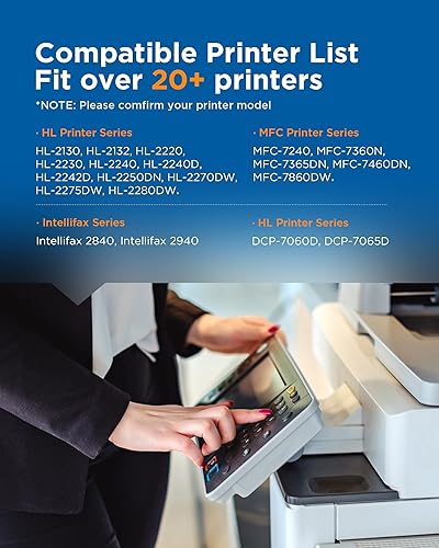 Miniatura 2 de Timink Cartucho de tóner compatible TN450 de alto rendimiento para Brother TN420 TN-450 compatible con HL-2280DW HL-2270DW HL-2230 MFC-7360N