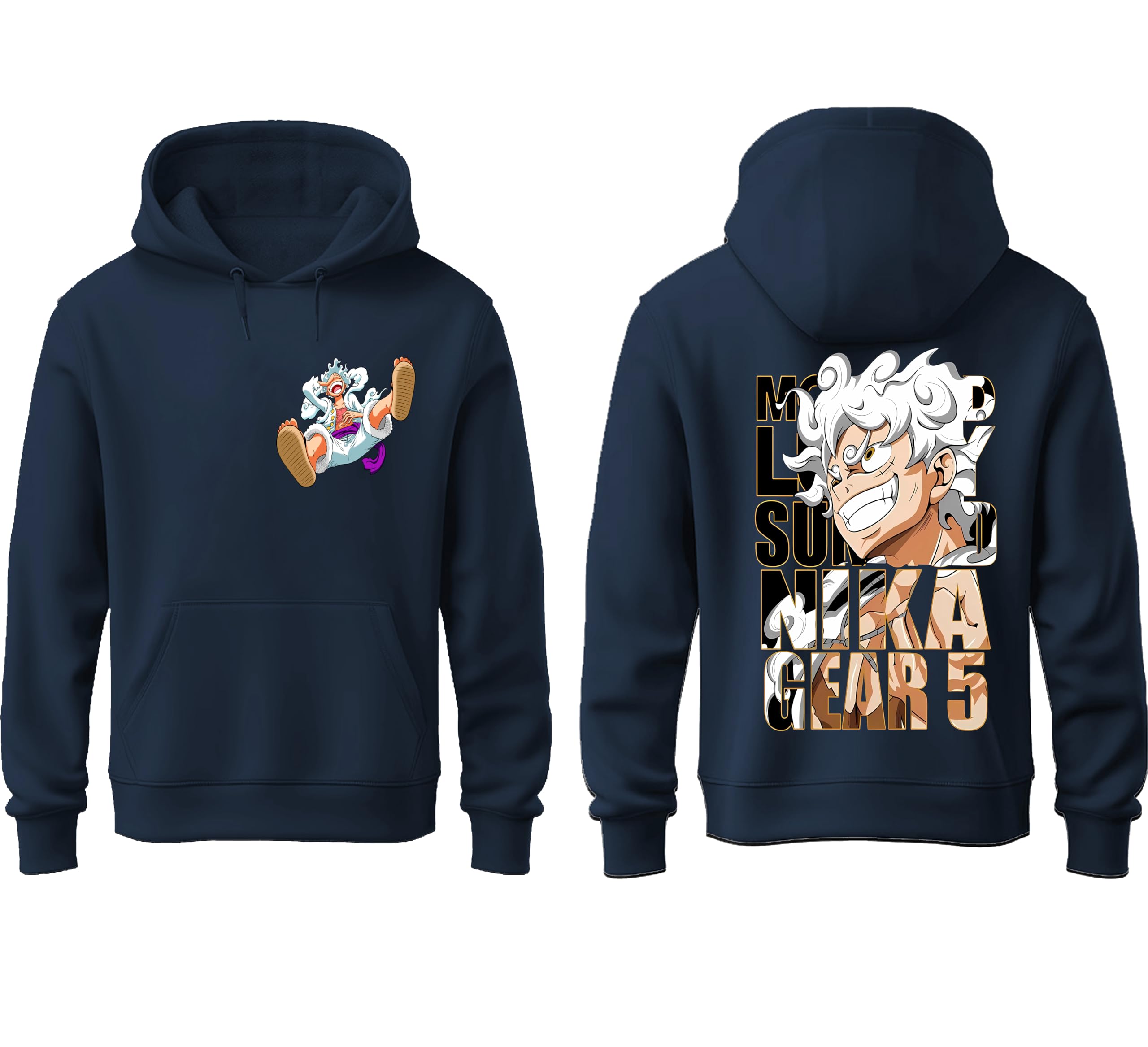 KhakeyMens Cotton Hoodies | Printed Hoodies | One Piece Hoodies for Men | Anime Hoodies for Men | DP2 (Pack of 1)