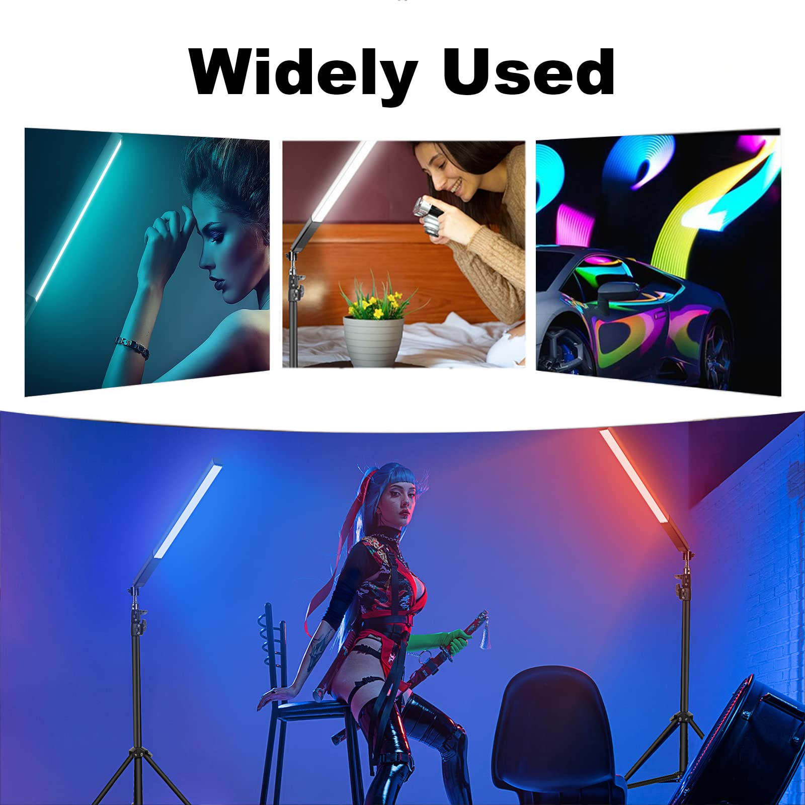 Bacchetta LED RGB Ricaricabile 2600mAh: Luce Portatile Per Video, Streaming E Foto Con Treppiede - 6