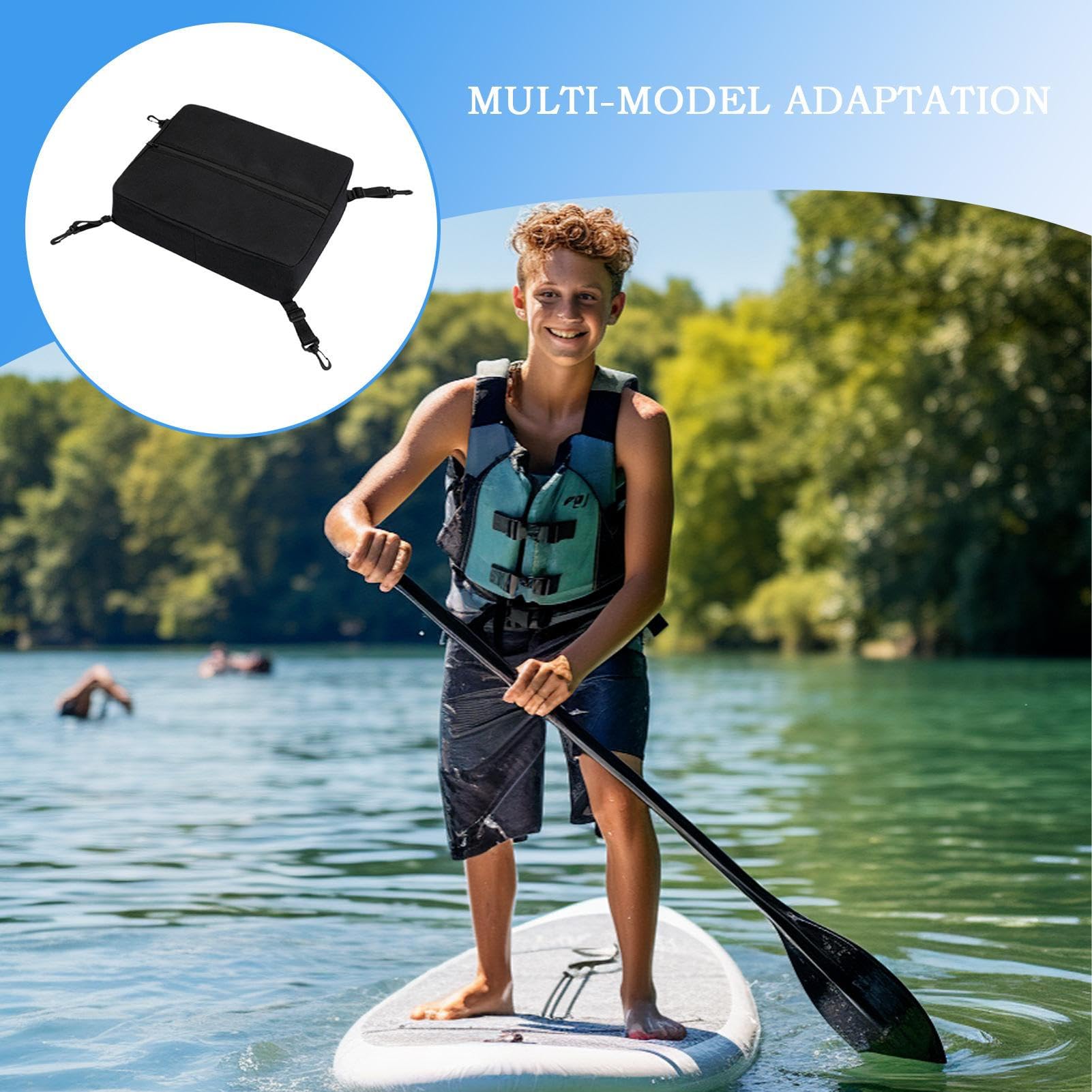 Paddle Board Deck Bag, Surfboard Storage Mesh Pouch, Zippered Stand Up Paddleboard Accessory, Waterproof and Lightweight Gear Organizer for Kayaking, Outdoor Adventures
