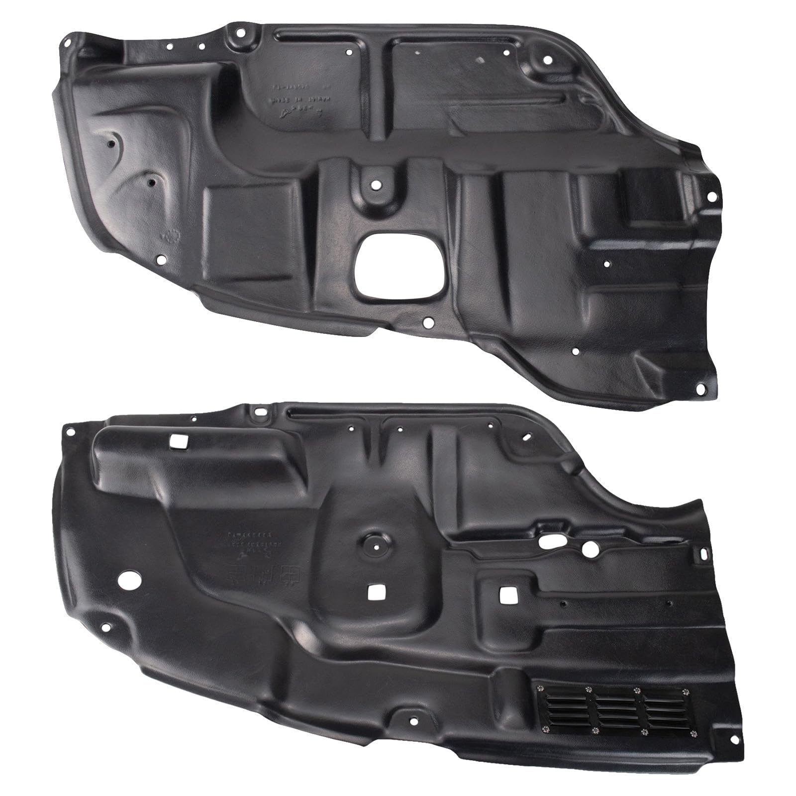 TRQ Driver &amp; Passenger Side Lower Engine Splash Shield Compatible with 2011-2012 Toyota Avalon TO1228172 TO1228173