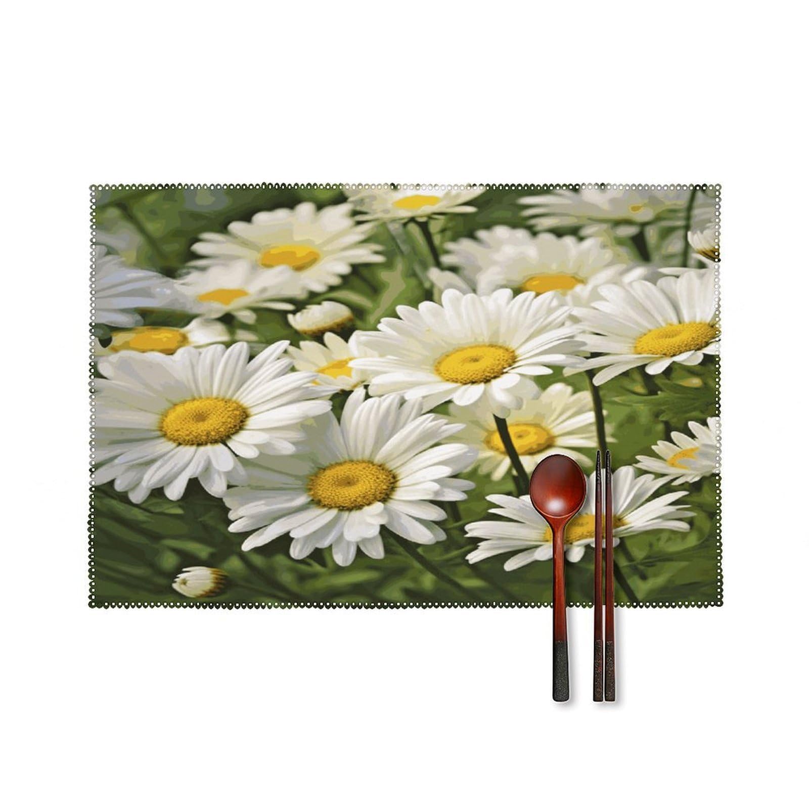 Fodpand Style Floral Flowers Daisies Placemats Set Of 4 Place Mats Table Mats