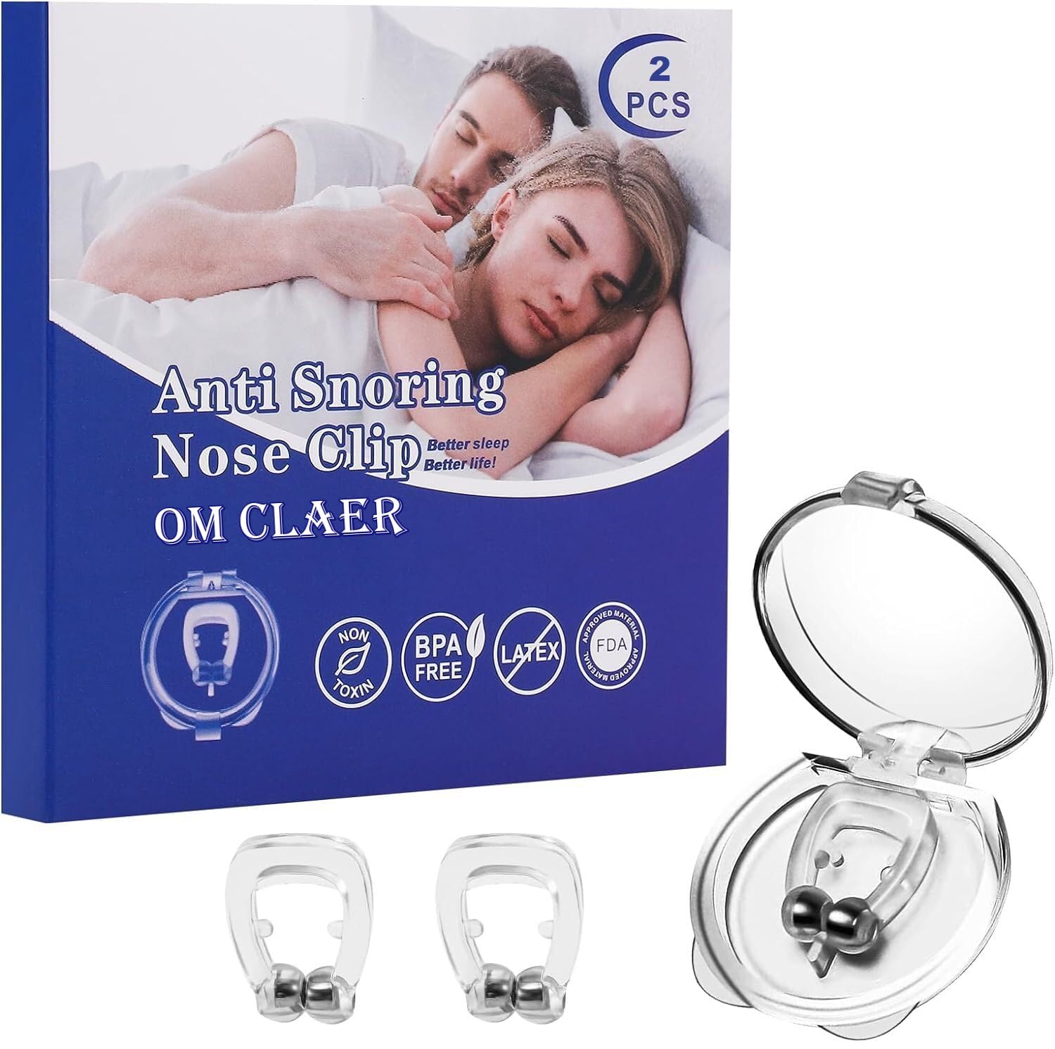 OM CLAER Anti Snoring Devices, 2PCS Snore Stopper with Adjustable Magnet, Silicone Nose Clip Stop Snoring, Effective to Relieve Snoring, Snoring Solution for Comfortable and Quieter Sleep OM CLAER Hair Straightener, Hair Straightener Comb 45 watt Hai (B0DCBQBB6W) Amazon Price History, Amazon Price Tracker