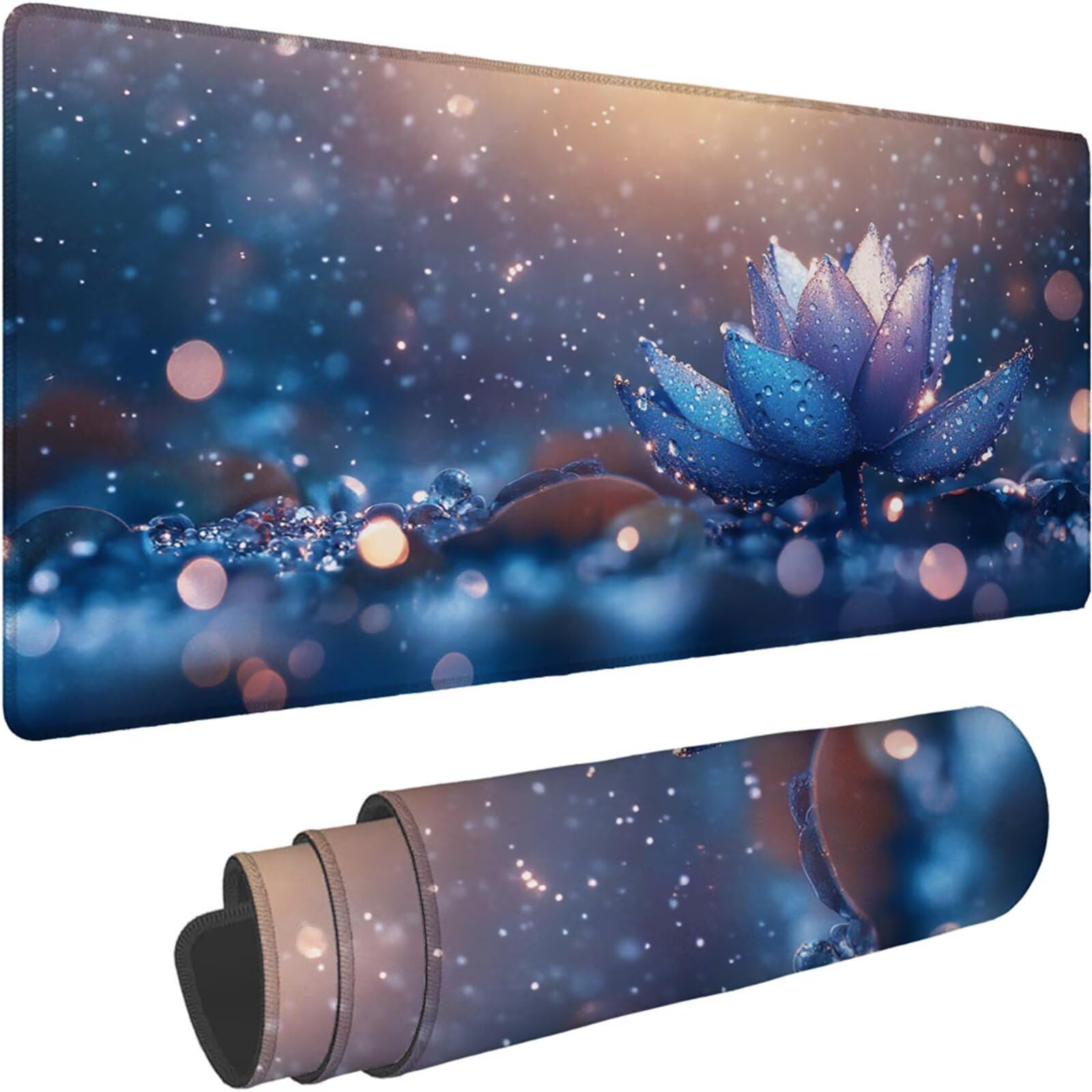 Gamingowa podkładka pod mysz 1200 x 600 x 3 mm, XXL, wodoszczelna, odporna na ścieranie, z przyszytymi krawędziami, podkładka na biurko, poprawia prędkość i precyzję pod laptopa, komputer, wzór