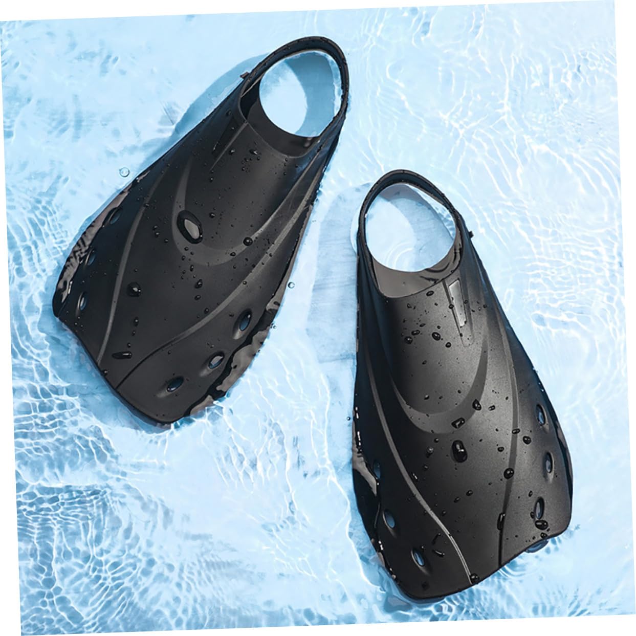 Verstellbare Schwimmflossen aus für Damen und Herren Leichte Kurze Flossen zum Schnorcheln und Training im Pool und Reisen
