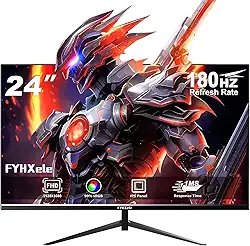 Monitor Gamer 24 Polegadas, IPS Full HD, 180Hz, 1ms, Borda Ultra Estreita,280cd/m², HDR, FreeSync/G-Sync | HDMI/DP VESA, Ideal para Home Office, Jogos e Estudos