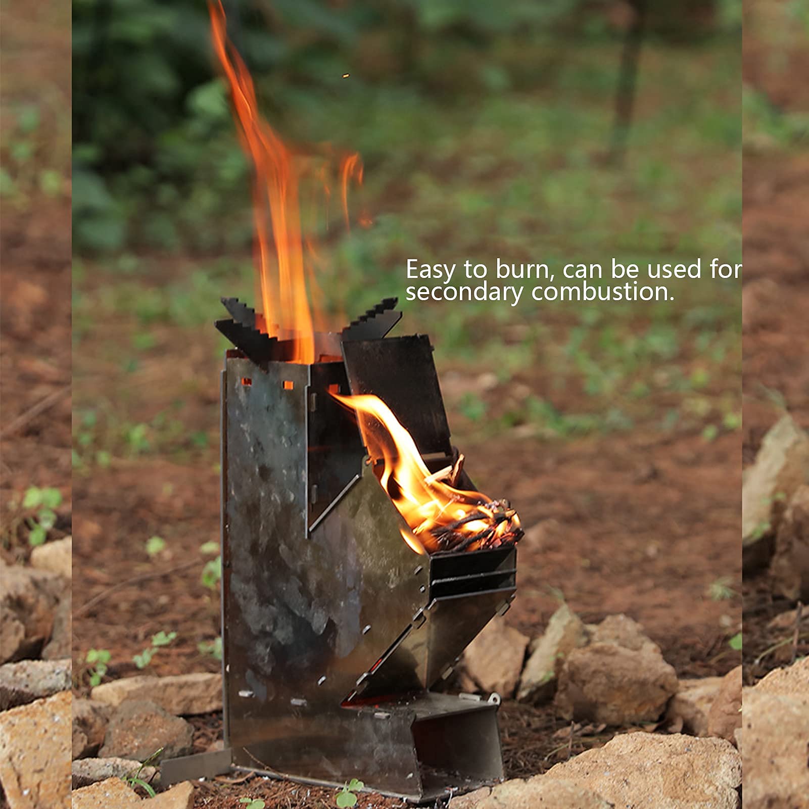 Amazon.com: Pocket Rocket Stove Portable Wood Stove Detachable Small  Cooking Stove for Outdoor Cooking Hunting Fishing Picnic Tents Heating  Hiking Survival Bbq Rv with Stove Top(Silver) : Sports u0026 Outdoors