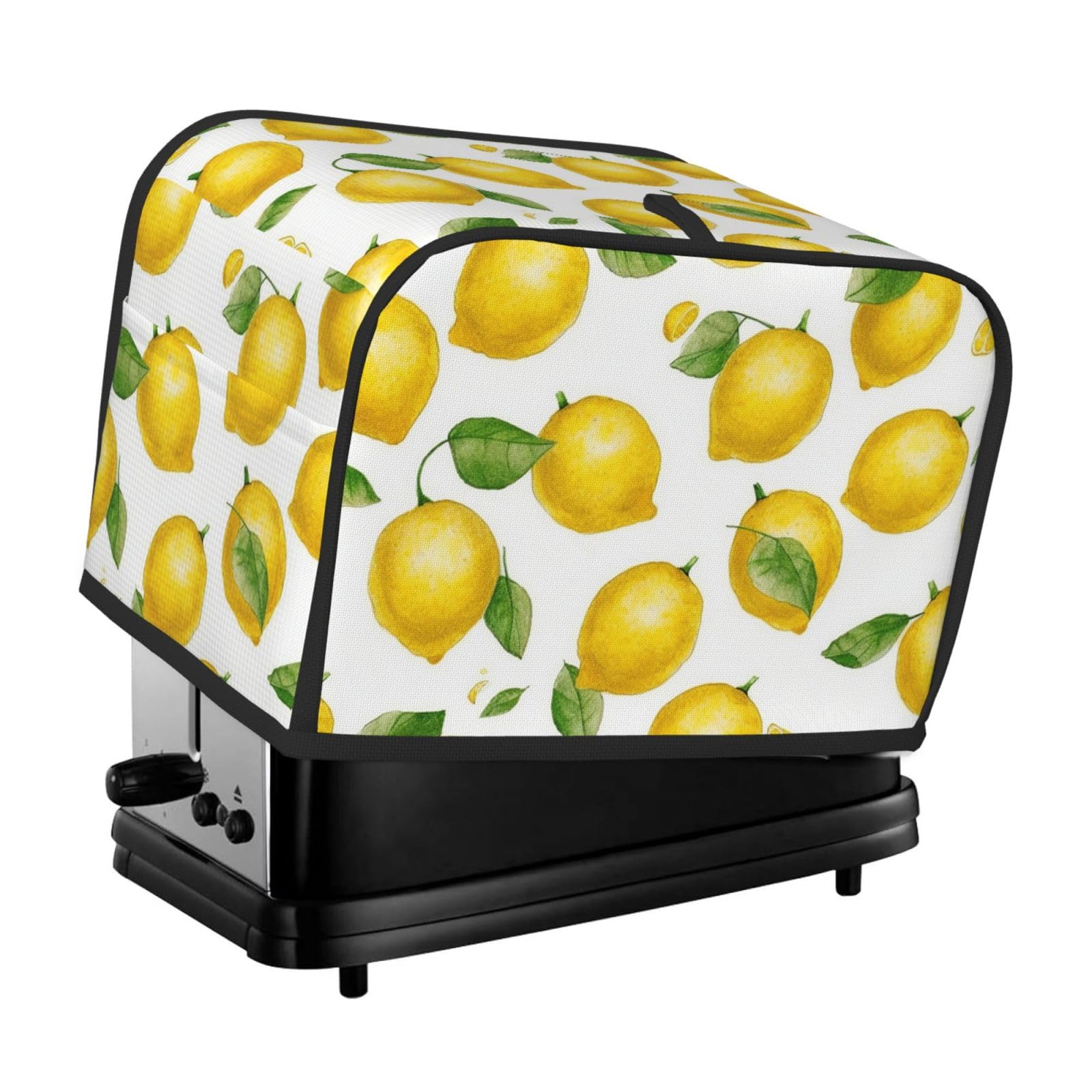 Toaster Covers 2 Slice Yellow Lemon Bread Machine Cover Quilted Dustproof Toaster Cover Washable Bread Maker Protective For Kitchen Small Appliance