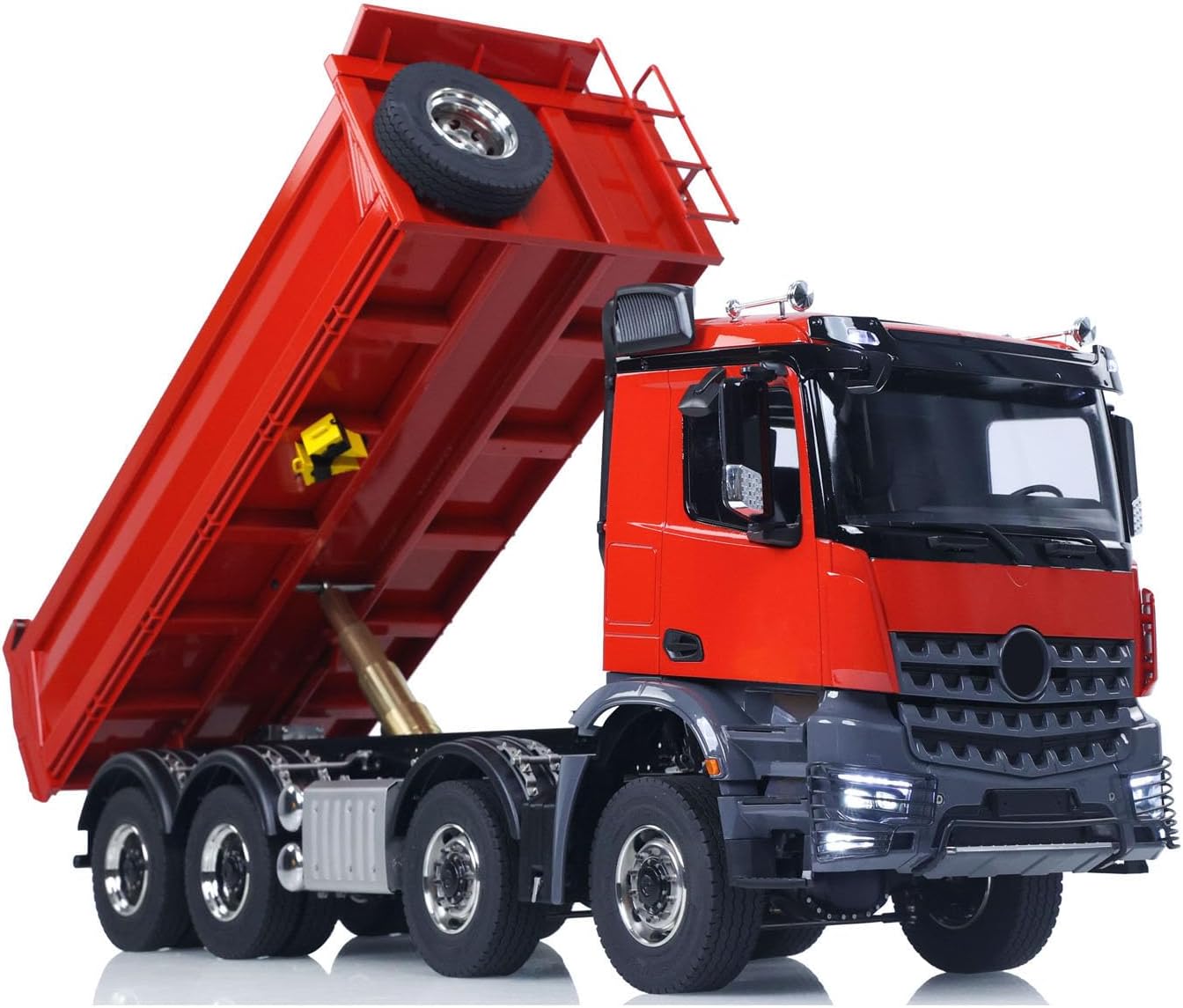 TOUCAN RC HOBBY 8x8 1/14 RC Hydraulic Dumper Truck Metal Radio Control Tipper Car Sounds Lights for Ages 14+