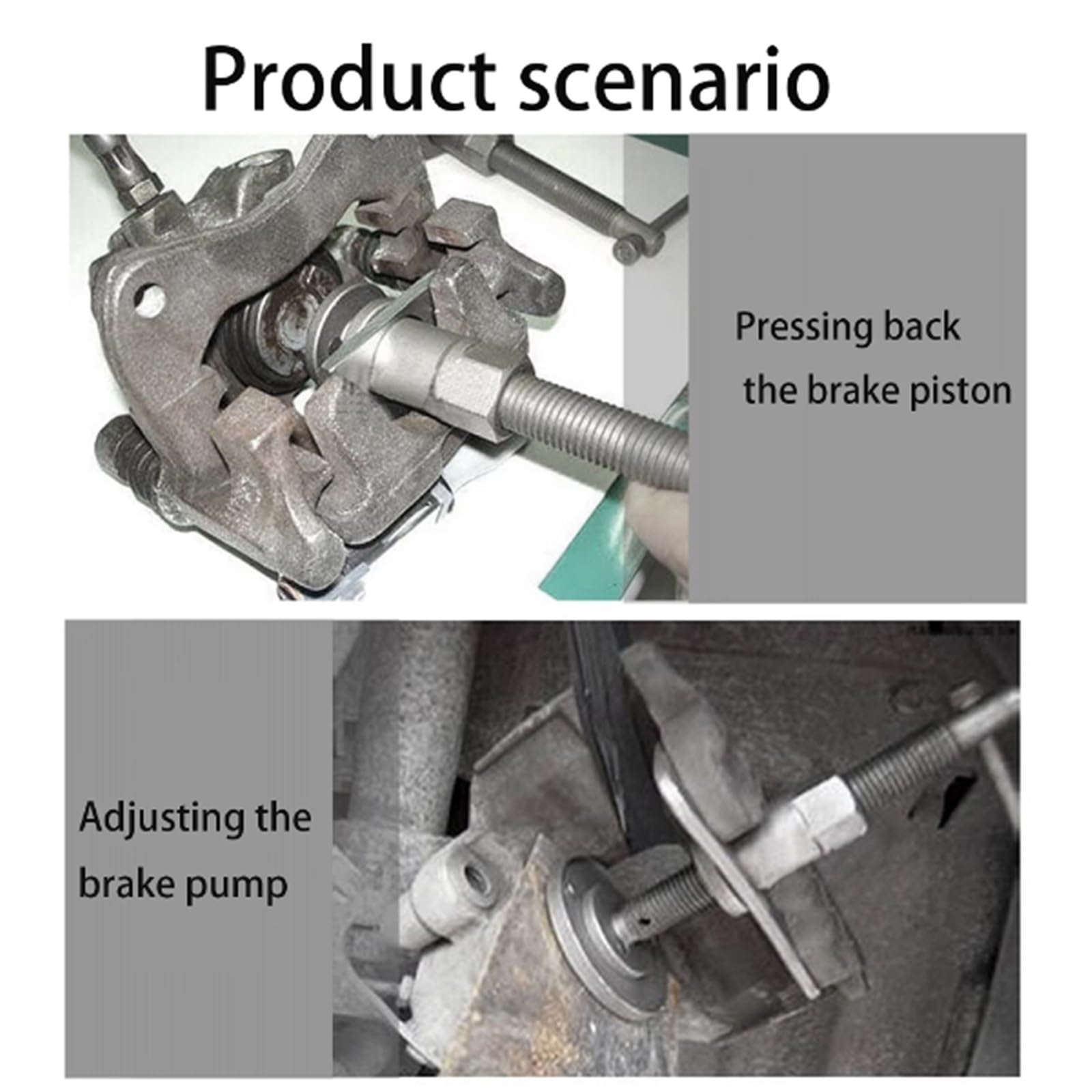 freno de tambor Herramienta Ajustador freno de ta Llave De Ajuste De Bomba De Freno De Disco Herramienta De Extracción De Pastillas De Freno Pistón De Freno Herramienta De Expulsión De Bomba De Freno