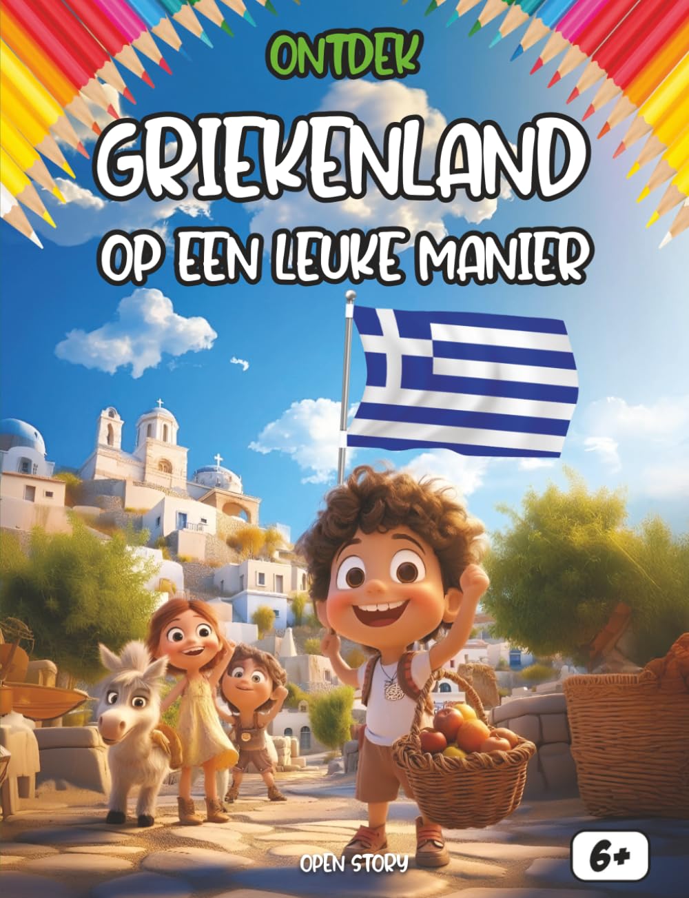 Ontdek Griekenland op een leuke manier: Een educatieve reis door de geschiedenis, cultuur en mythologie - Met Griekse legendes, heerlijke recepten, quizzen en kleurplaten - Voor kinderen vanaf 6 jaar