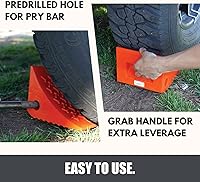 Vista 5 de SECURITYMAN Calzas de rueda resistentes (paquete de 2) – Calzas de rueda de goma sólida duraderas, antideslizantes, para remolques de lanchas