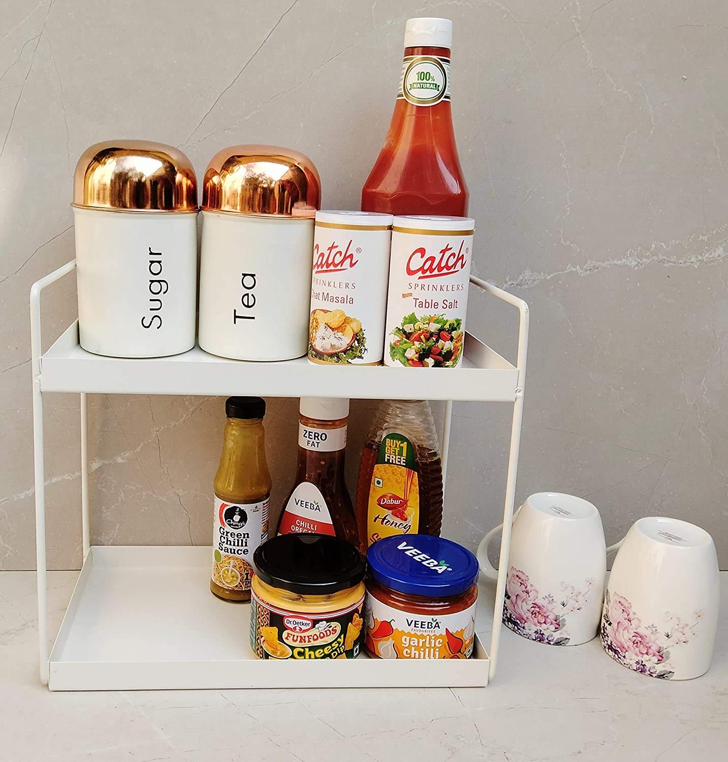 appeasy Storage Rack (White 2 Tier) (B0CQCH3P3T) Amazon Price History, Amazon Price Tracker