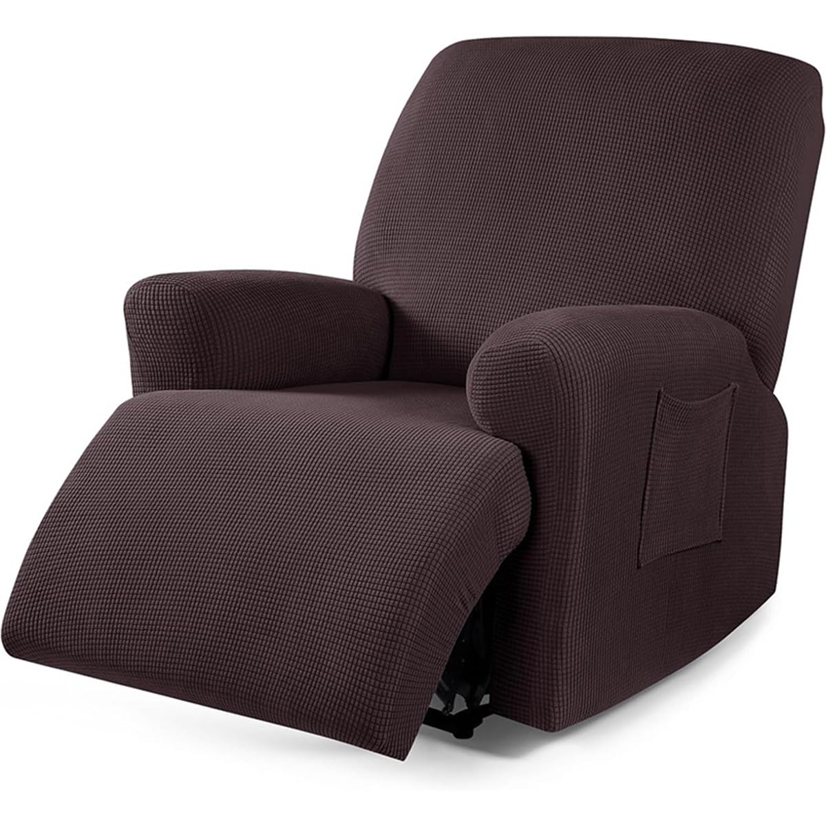 Funda de Sillon Relax Reclinable 4/6/8 Piezas, Elástica Jacquard Fundas de Sofá 1/2/3 Plaza con Bolsillos Laterales, Extraíbles y Lavables Antideslizante Fundas para Sillón Reclinable Relax ( Color :